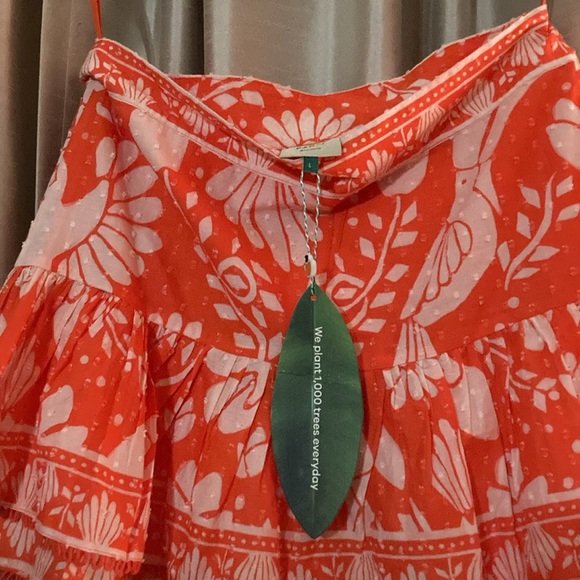 Women's FARM Rio Set Orange Neon Jungle Mini Bohemian Skirt | L /  Top | M - Picture 8 of 15